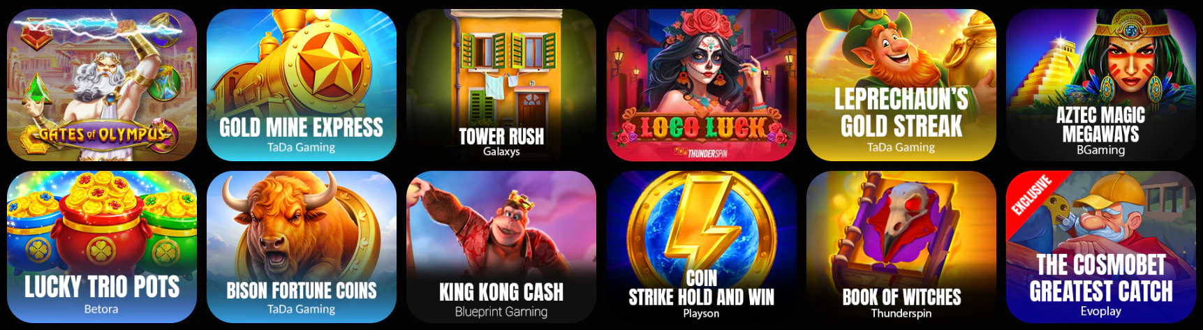 Cosmobet Casino catálogo de tragaperras